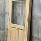 Antique French Single Door (32.5x86) Glass Pane Door with Jamb, Encased Door T9