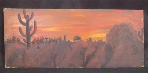Wall Art - 1920s Southwestern Intinerant Art Landscape Painting, Original Art Desert, O by The Old Grainery