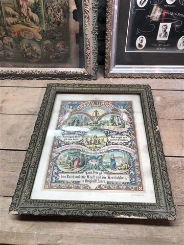 Home & Living > Home Decor > Wall Decor > Wall Hangings - 3 Antique Victorian Wood Frames, Reinders Genealogy, Picture Fra...
