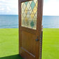 Home & Living > Home Improvement > Doors & Locks > Doors - Antique Single Door (40x79.5) Stained Glass Paneled Church Door...