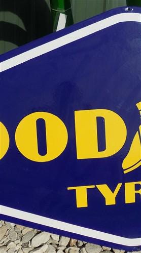 Art & Collectibles > Collectibles > Advertisements - Good Year Tyres Sign, Metal Porcelain Sign, Advertising Sign, Good Ye...
