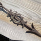 Weathervane Ruby Red Glass Tail Lightning Rod No Ball Arrow Pointer Vintage H