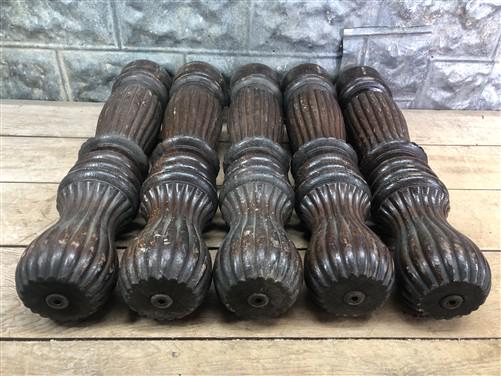 Home & Living > Furniture > Dining Room Furniture - 5 Wood Table Legs, Harvest Folk Art Architectural Salvage Vintage Furn...