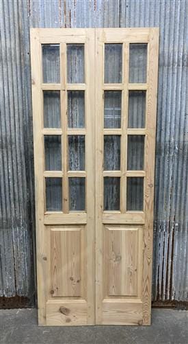 French Double Door (32.25x80.5) 8 Pane Glass Door European Styled, EM36-A