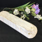 2 Bowl Tray, Rustic Carved Wood Dough Bowl Trencher, Divided Centerpiece F