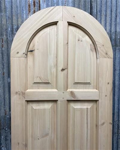 Arched French Single Door (24.125x80.5) Panel Doors, European Styled Doors T3-A