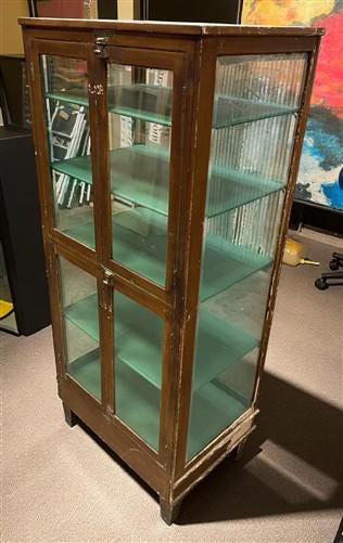 Home & Living > Furniture > Entryway & Mudroom Furniture - Meyer Drug Company, Vintage Medical Cabinet, Dental, Hospital P...