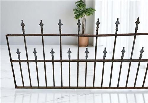 Wrought Iron Vintage Fence Panel (97x40.5) Architectural Salvage, Garden Art A20