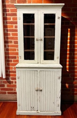 Primitive Kitchen Cupboard, Vintage China Hutch, Pantry Storage