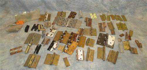 hardware - Lot Reclaimed Metal Hinge Parts, Architectural Salvage Hardware Assorted Hinge B by The Old Grainery (architect...