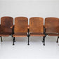 Home & Living > Furniture - 4 Vintage Wood Folding Theater Seats, Auditorium Seats, Entryway Bench, E10 by The Old Grainery