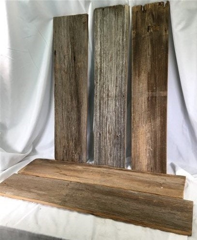Craft Supplies & Tools > Raw Materials > Wood > Boards & Planks - 5 Barn Wood Reclaimed Planks, Wall Siding Boards, Lumber...