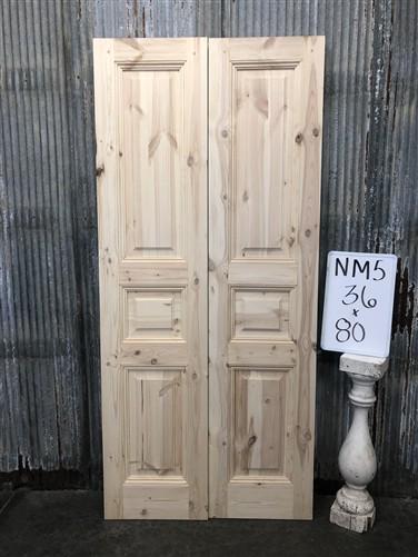 French Double Doors (36x80.5) Raised Panel Doors, European Styled Doors NM5