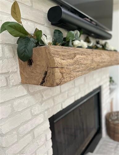 Reclaimed Barn Wood Beam, Custom Fireplace Mantel Floating Shelf, Free Quote