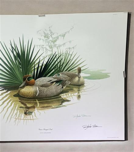 Art & Collectibles > Prints > Lithographs - Richard Sloan, Green Winged Teal, Signed Print, 28x22, Wade Collection, Plate...