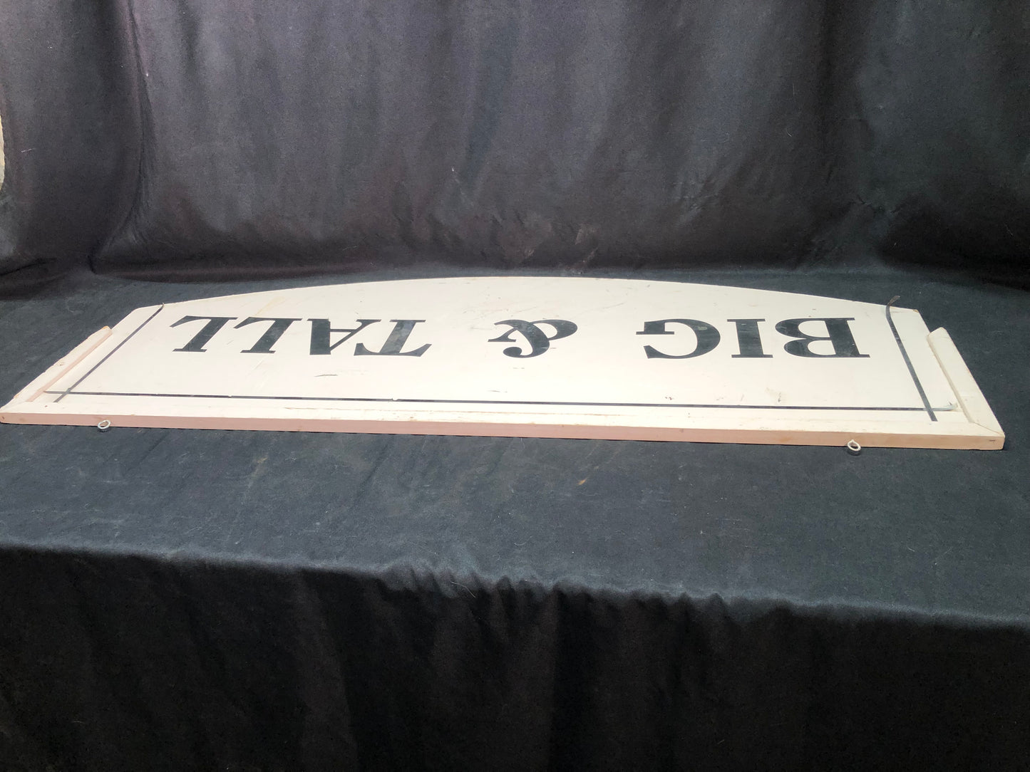 Big & Tall Sign, Vintage 2 Sided Hanging Advertising Sign, Mens Clothing Sign