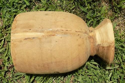 Water Jug, Wood Pot, Wood Vase, Rustic Planter, Modern Farmhouse, European N