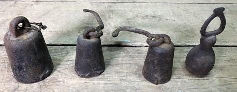 Craft Supplies & Tools > Tools & Equipment > Tool Parts & Accessories - Round Hanging Cast Iron Scale Weights Vintage Fair...