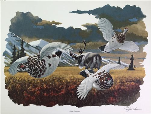 Art & Collectibles > Prints > Lithographs - Richard Sloan, Willow Ptarmigan, Signed Print, 28x22, Wade Collection, Plate 3...