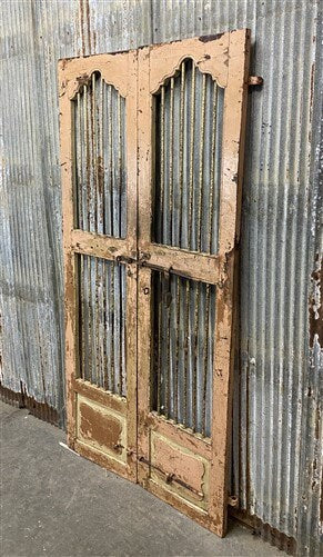 Home & Living > Outdoor & Gardening > Garden Decoration > Yard Art - Vintage Indian Garden Gates, Carved Metal Teak Doors,...