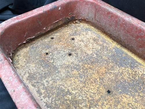 Toys & Games > Toys > Push & Pull Toys > Wagons - Little Red Wagon Bed Only, Wagon Pull Toy Part, Rustic Vintage Radio Fly...