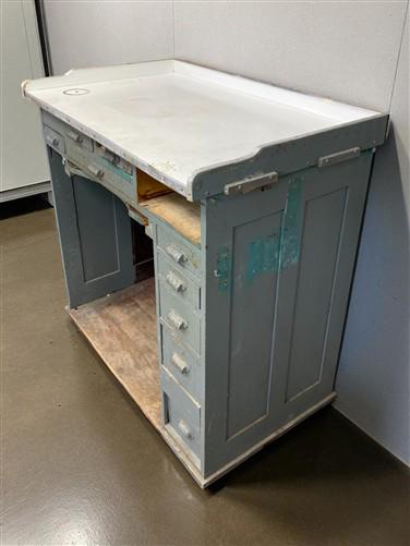 Home & Living > Furniture > Office Furniture > Desks - Watchmaker Bench, Vintage Jewelers Workbench, Entry Hall Table, Ind...