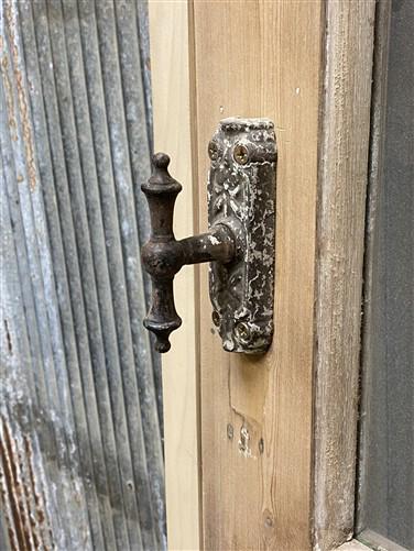 Antique French Single Door (27.5x81) Glass Pane Door with Jamb, Encased Door T31