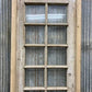 Antique French Single Door (25x91.5) Glass Pane Door with Jamb, Encased Door T21