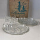 Home & Living > Kitchen & Dining > Dining & Serving - 1950s Homestead Retro Snack Set, 4 Plates 4 Cups Federal Glass, Orig...