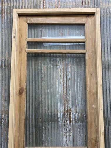 Antique French Single Door(31 x91.5) Glass Pane Door with Jamb, Encased Door T18