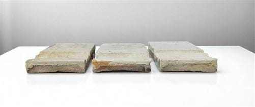 3 Plinth Blocks, Door Trim Molding, Architectural Salvage Antique Wood Trim C16