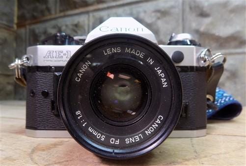 Canon AE-1 Program 35mm Film Camera, Canon Lens FD 50 MM 1:1.8
