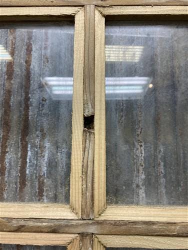 Antique French Single Door (25x91.5) Glass Pane Door with Jamb, Encased Door T21