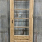 Antique French Single Door (28x86) Glass Pane Door with Jamb, Encased Door T47