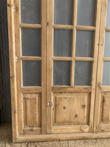 Antique French Double Doors (71x88) Frosted Glass European SideLite Jamb C8