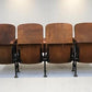 Home & Living > Furniture - 4 Vintage Wood Folding Theater Seats, Auditorium Seats, Entryway Bench, E10 by The Old Grainery