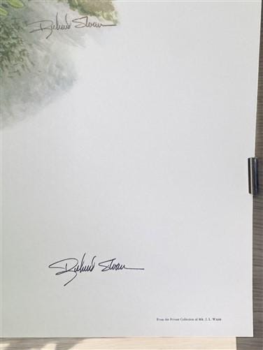 Art & Collectibles > Prints > Lithographs - Richard Sloan, Hermit Thrush, Signed Print, 28x22, Wade Collection, Plate 34 b...