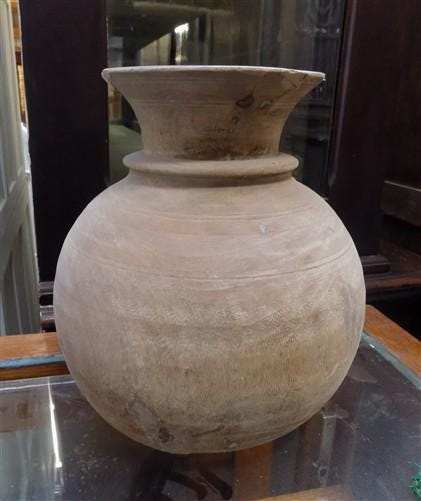 Water Jug, Wood Pot, Wood Vase, Rustic Planter, Modern Farmhouse, European J