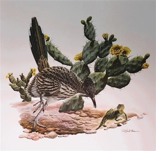 Art & Collectibles > Prints > Lithographs - Richard Sloan, Roadrunner, Signed Print, 28x22, Wade Collection, Plate 20 by T...