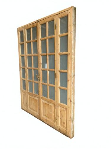 Antique French Double Doors (71x88) Frosted Glass European SideLite Jamb C1