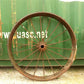 2 Cast Iron Implement Wheels, Wagon Wheel, Tractor Steel Rims, Industrial Age C