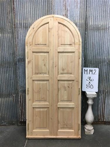 Arched French Double Door (36x80) Panel Doors, European Styled