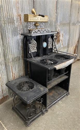Quick Meal Kerosene Stove, Vintage 3 Burner Stove Range, Kerosene Fuel Tank