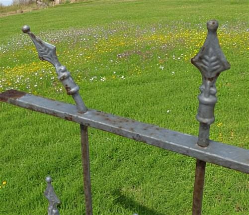 Wrought Iron Vintage Fence Panel (97x40) Architectural Salvage, Garden Art A25