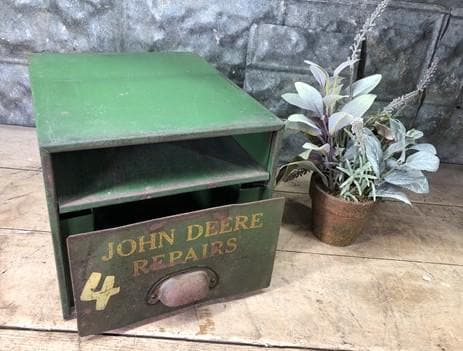 Home & Living > Storage & Organization > Cabinets & Food Storage - John Deere Metal Filing Cabinet File, Vintage Storage,...