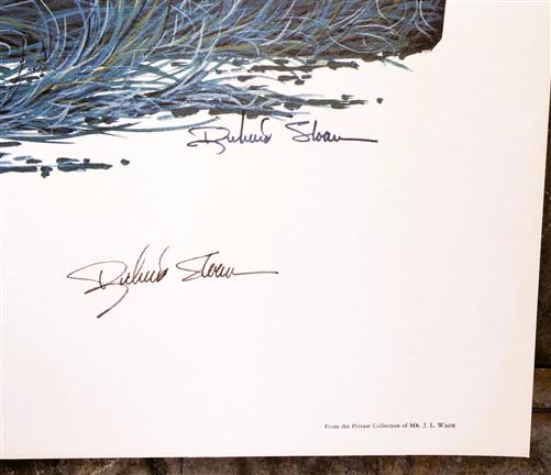 Art & Collectibles > Prints > Lithographs - Richard Sloan, Prairie Chicken, Signed Print, 28x22, Wade Collection, Plate 11...