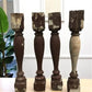 Home & Living > Home Decor > Home Accents - 4 Vintage Brown Wood Balusters, Reclaimed Spindles, Architectural Salvage, O b...