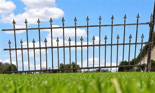 Home & Living > Outdoor & Gardening > Garden Decoration > Yard Art - Wrought Iron Vintage Fence Panel (97x41) Architectura...