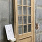 Antique French Single Door (33x92.5) Glass Pane Door with Jamb, Encased Door T32