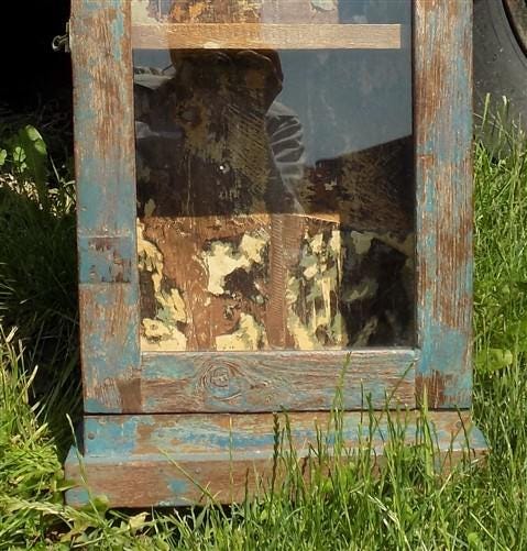 Home & Living > Home Decor > Wall Decor - Medicine Cabinet, Vintage Wood Display Case, Wall Mount Cupboard, Shadow Box A16...